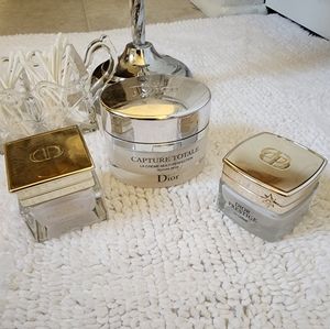 Dior. 3 Empty Day Cream Jars. Le Prestige &  Capture Totale.